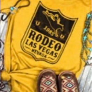 Women’s Mustard colored rodeo tee